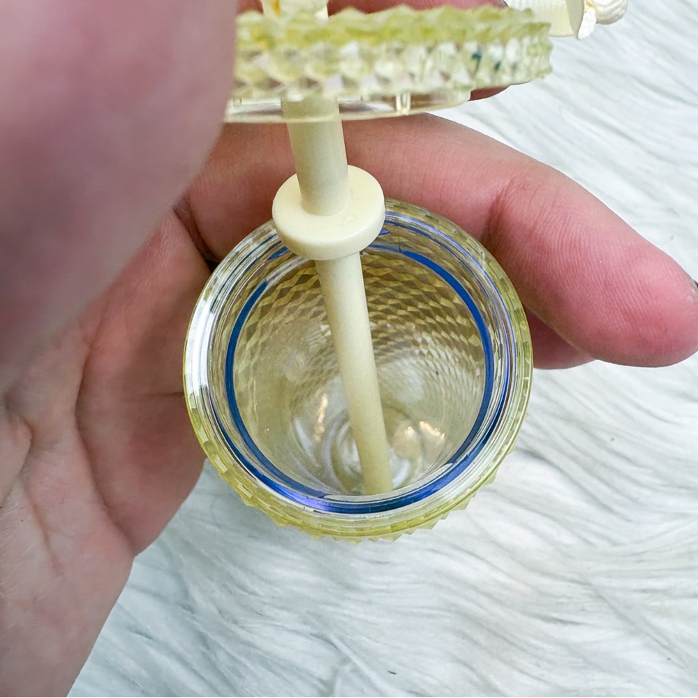 Starbucks China Summer 2022 Studded Keychain Ornament Yellow Gold Bling NEW - Picture 5 of 7